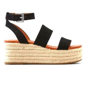 Black Platform Espadrille Sandals